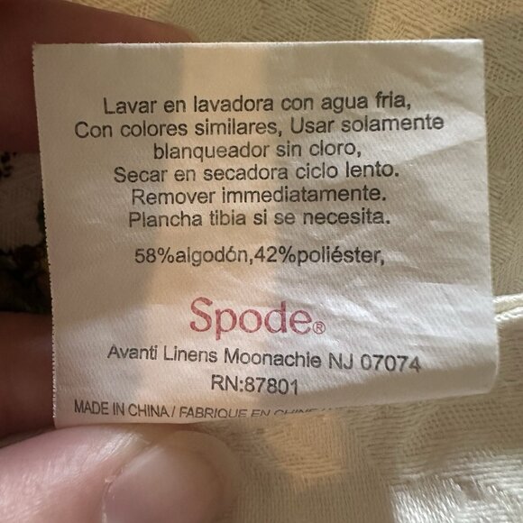 Spode Christmas Tree Tablecloth & 4 Placemats Oblong 98X57 Cream English Cottage - Picture 7 of 11